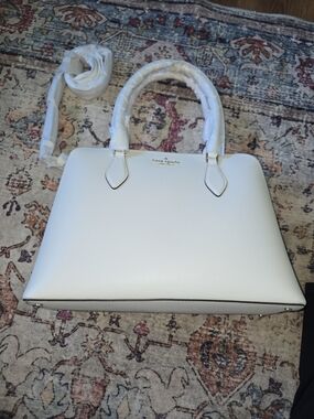 Kate Spade New York White Leather Satchel Brand New Never Been Used